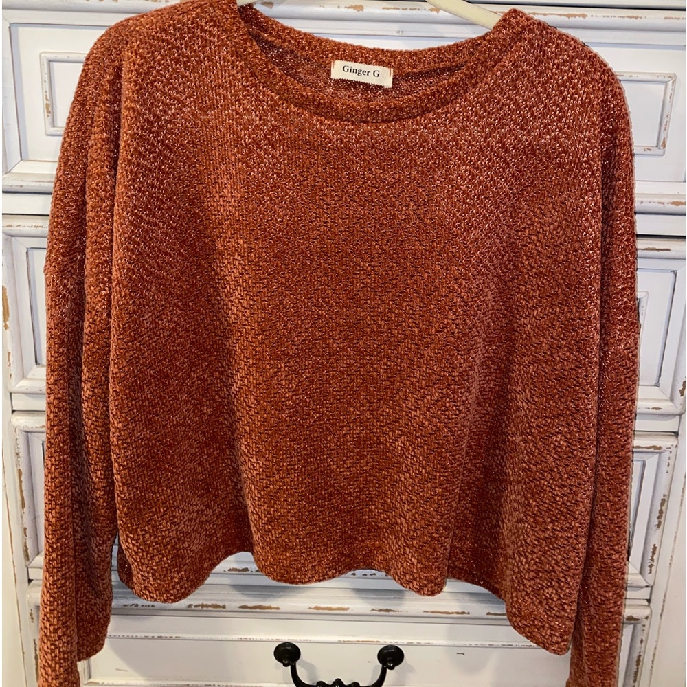 Ginger G orange rustic sweater in size S